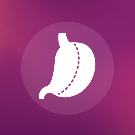 gastric sleeve icon, gastrectomy vectorのイラスト素材
