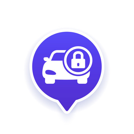 car lock icon, vector designのイラスト素材