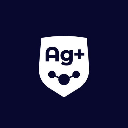 Silver ions icon, antibacterial protection vectorのイラスト素材