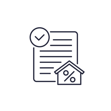 mortgage application icon, house loan approvalのイラスト素材