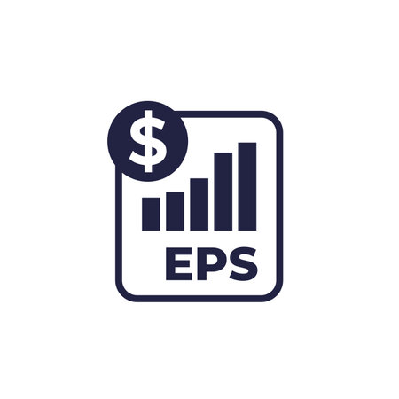 Earnings per share EPS icon on whiteのイラスト素材