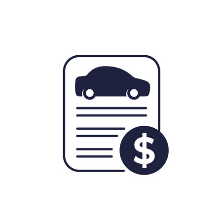 credit application icon, car loan contractのイラスト素材