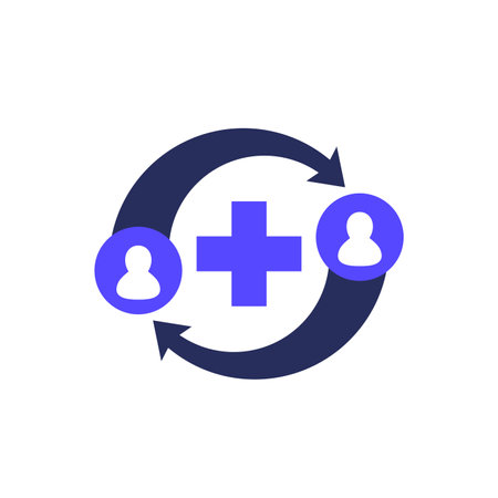 Medical referrals icon on whiteのイラスト素材