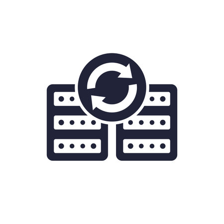 backup servers icon on whiteのイラスト素材