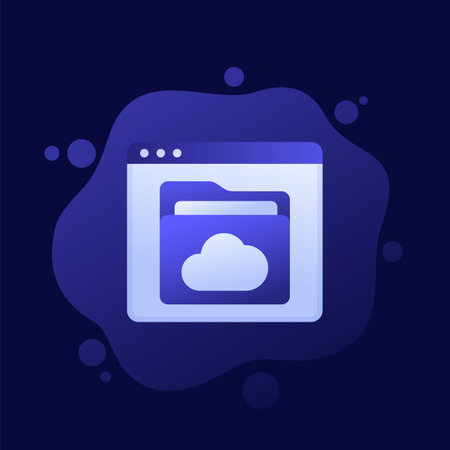 online folder icon, vector designのイラスト素材