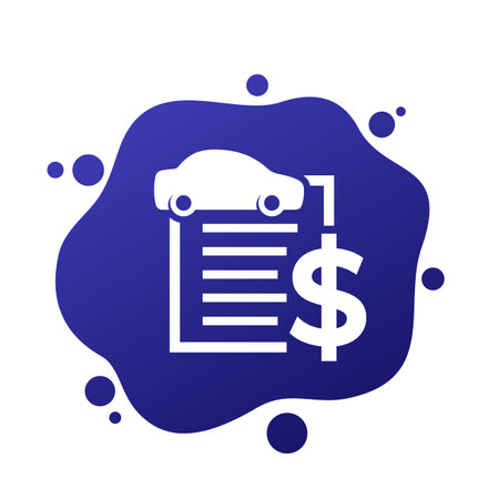 credit application icon, car loan or insuranceのイラスト素材