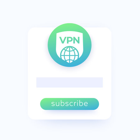 subscribe to VPN, vector ui designのイラスト素材