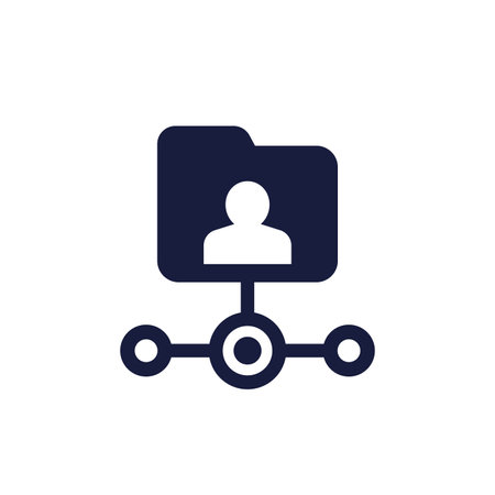 user directory icon with folderのイラスト素材