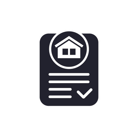 mortgage application icon, approved house loanのイラスト素材