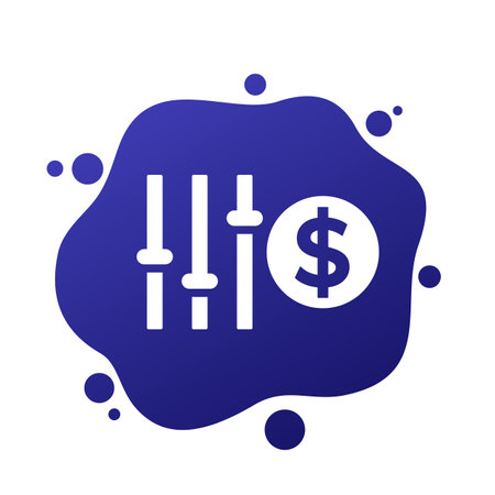flexible price icon, dynamic pricing vectorのイラスト素材