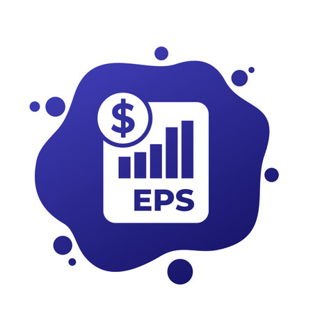 Earnings per share EPS icon, vectorのイラスト素材