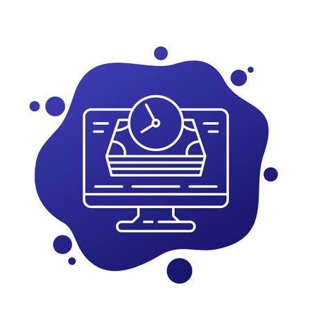 fast money, online loan line icon, vectorのイラスト素材