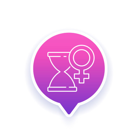menopause icon, line vector designのイラスト素材
