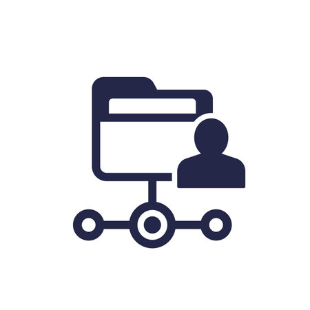 user directory, folder icon on whiteのイラスト素材