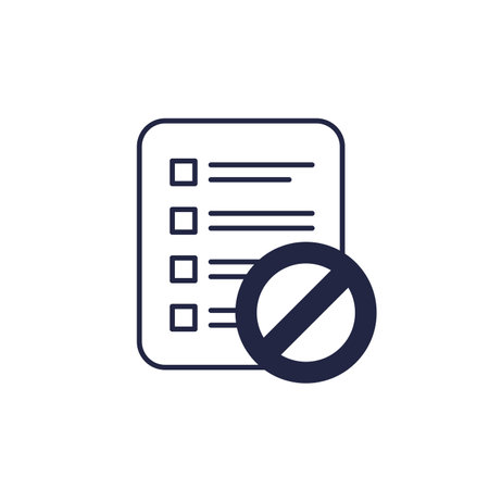 blacklist icon on white, vectorのイラスト素材