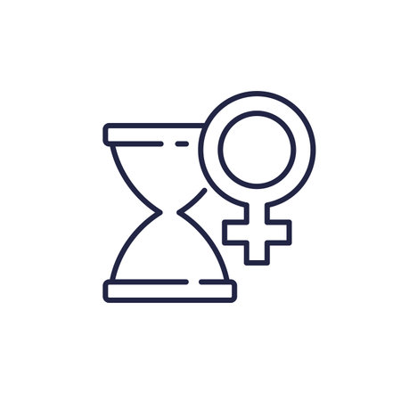 menopause icon in line styleのイラスト素材