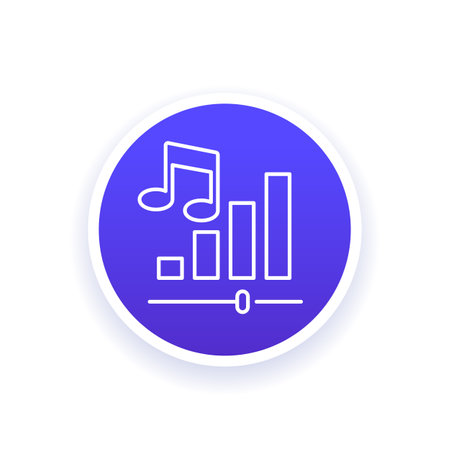 volume control icon, line vector designのイラスト素材