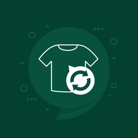 recycling clothes icon, reuse shirt vectorのイラスト素材