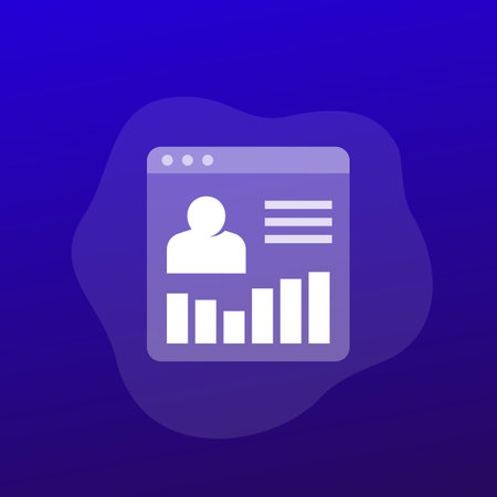 user metrics icon for web and apps, vectorのイラスト素材
