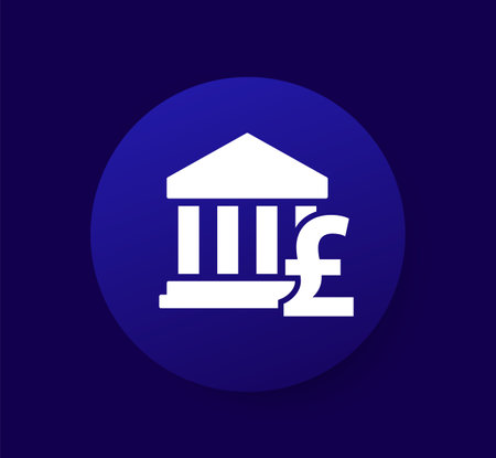 Bank and pound vector iconのイラスト素材