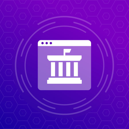 Electronic government vector icon for webのイラスト素材