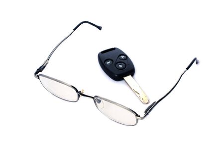 glasses keyの写真素材