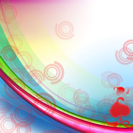Colourful abstract illustration background with different elementsの写真素材