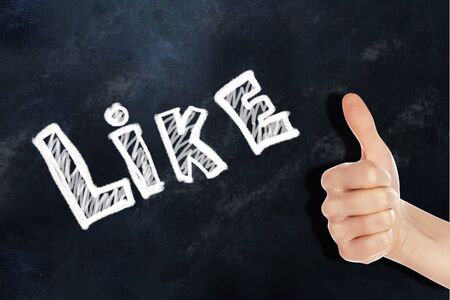 School board with the word like written on itの写真素材