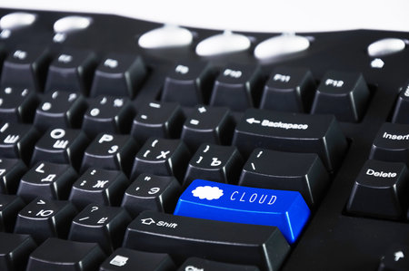 Image of computer keyboard with clous symbol on it