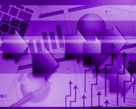 Global financial color charts and graphs illustrationの写真素材