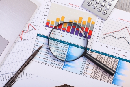 Image of a businessman workplace with papers Image of a businessman workplace with papers