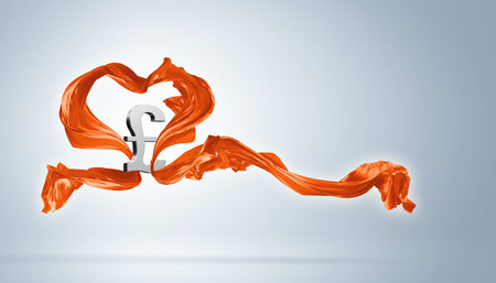 Metal currency symbols illustration with heart symbolの写真素材