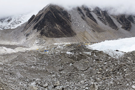 High mountains in cloud  Nepal  Everest  Mountains 