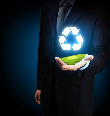 Reuse, reduce, recycle poster design  Include reuse symbol imageの写真素材