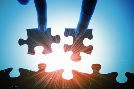 puzzle piece coming down into its place