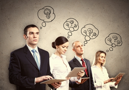 Image of four young businesspeople  Teamwork conceptの写真素材