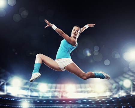 Image of young attractive sport woman exercisingの写真素材