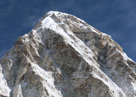 High mountains in cloud  Nepal  Everest regionの写真素材