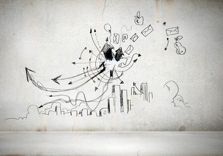 Sketch background image  Construction plan and ideasの写真素材