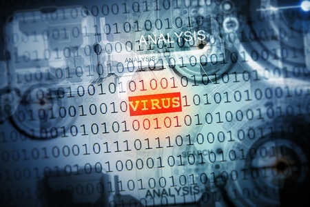 Computer concept with binary code  Security and passwordの写真素材