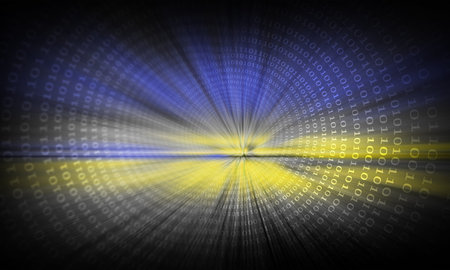 Background digital image with binary code  Technology concept