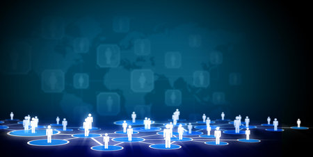 Background media image with icons  Social nets and communication