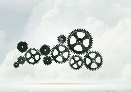 image with cogwheel elements  Mechanism conceptの写真素材