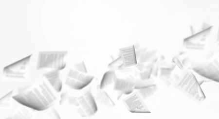 Business paper flying in air  Office lifeの写真素材