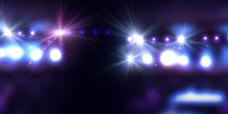 Background image of stage in color lights