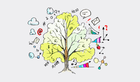Sketch color image of business strategy plan