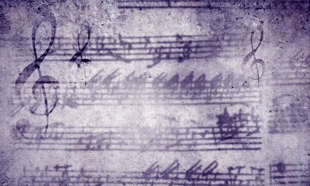 Conceptual image of music theme with keys and notesの写真素材