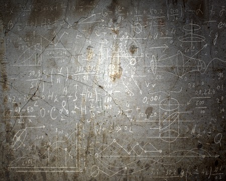 Background conceptual image with business sketches on chalkboardの写真素材