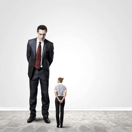 Businesspeople of various sizes  Business relations conceptの写真素材