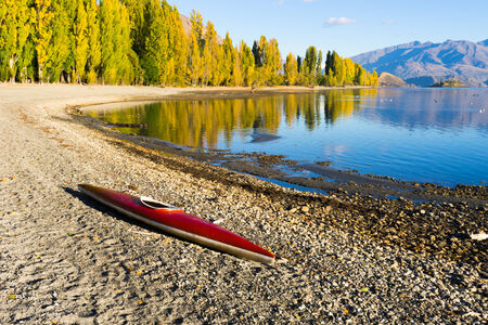 Natural landscape of New Zealand alps and lakeの写真素材